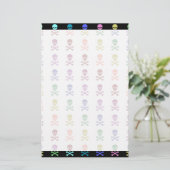 Regenbogenschädel Briefpapier (Stehend Vorderseite)