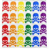 REGENBOGENSCHÄDEL DUSCHVORHANG (Vorderseite)