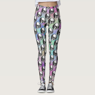 Regenbogenschädel-Leggings Leggings
