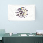 Regenbogenschädel-Vintage-Stichdesign_1 Banner (Messeveranstaltung)