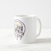 Regenbogenschädel-Vintage-Stichdesign_1 Kaffeetasse (VorderseiteRechts)