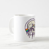 Regenbogenschädel-Vintage-Stichdesign_1 Kaffeetasse (Vorderseite Links)
