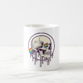 Regenbogenschädel-Vintage-Stichdesign_1 Kaffeetasse (Mittel)