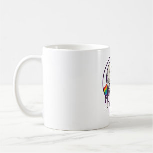 Regenbogenschädel-Vintage-Stichdesign_1 Kaffeetasse