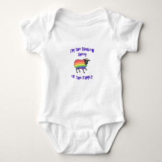 Regenbogenschaf der Familie Baby Strampler (Vorderseite)