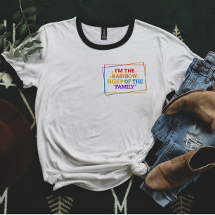 Regenbogenschaf der Familie Lustiger Stolz T-Shirt