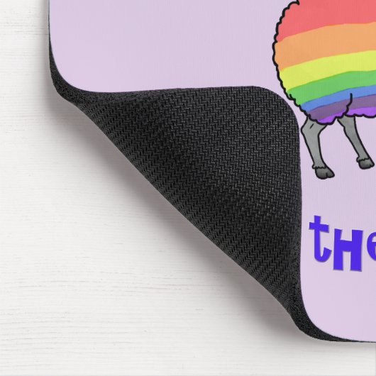 Regenbogenschaf der Familie Mousepad (Ecke)