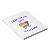 Regenbogenschaf der Familie Notizblock (angewinkelt)