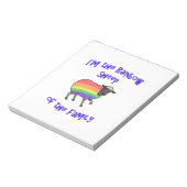 Regenbogenschaf der Familie Notizblock (Rotiert)