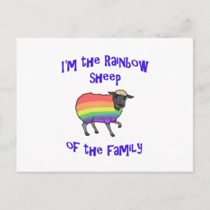 Regenbogenschaf der Familie Postkarte