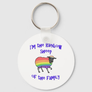 Regenbogenschaf der Familie Schlüsselanhänger