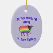 Regenbogenschaf der Keramik Keramik Ornament (Vorne)