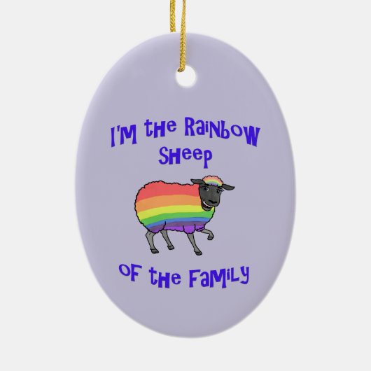 Regenbogenschaf der Keramik Ornament (Hinten)