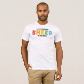 Regenbogenschaf des Gay Pride LGBT T-Shirt (Vorne ganz)