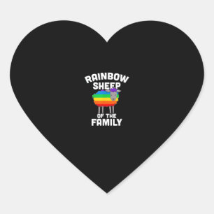 Regenbogenschaf des Gay Pride LGBTQ Equali Herz-Aufkleber