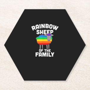 Regenbogenschaf des Gay Pride LGBTQ Equali Untersetzer
