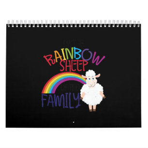 Regenbogenschaf Farbenfrohe Schafspende Kalender