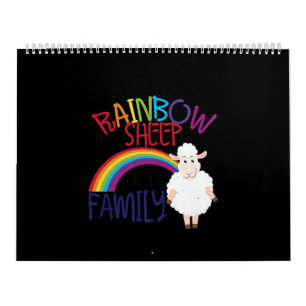 Regenbogenschaf Farbenfrohe Schafspende Kalender