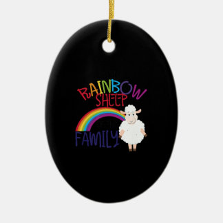 Regenbogenschaf | Farbenfrohe Schafspende Keramik Ornament