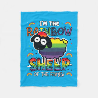 Regenbogenschaf Stolz Familien Statement T Fleecedecke