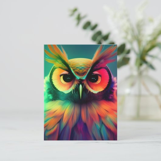 Regenbogenschale Postkarte (Stehend Vorderseite)