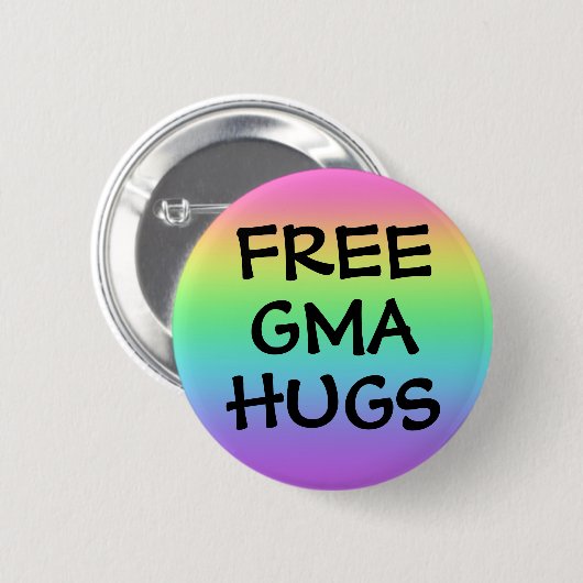 Regenbogenschaltfläche für Freie Gma Hugs Button (Vorne & Hinten)