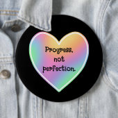 Regenbogenschaltfläche "Progress Not Perfection" Button (Beispiel)