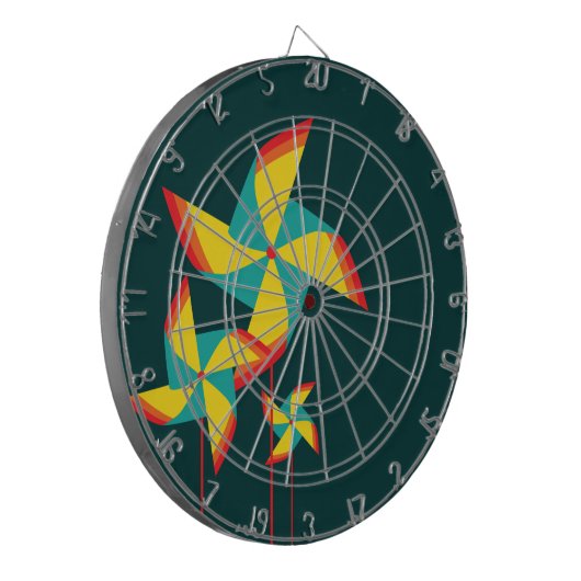 Regenbogenscheibe Dartscheibe (Vorderseite Links)