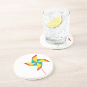 Regenbogenscheibe Sandstein Untersetzer (Seite)