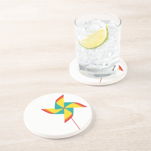 Regenbogenscheibe Sandstein Untersetzer (Seite)