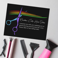 Regenbogenschere Haar Stylist Chic Salon Marketing