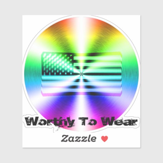 Regenbogenschild der US-Fahne - es lohnt sich zu t Aufkleber (Blatt)