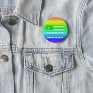 Regenbogenschild der US-Fahne - es lohnt sich zu t Button