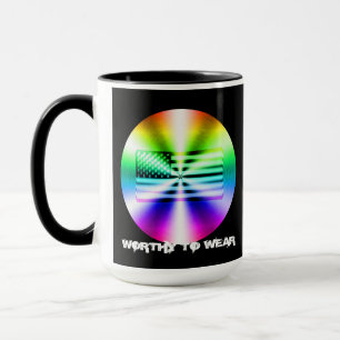 Regenbogenschild der US-Fahne - es lohnt sich zu t Tasse