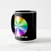 Regenbogenschild der US-Fahne - es lohnt sich zu t Tasse (Vorderseite Links)