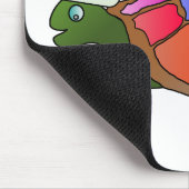 Regenbogenschildkröte mit Weihnachtsmannmütze Mousepad (Ecke)