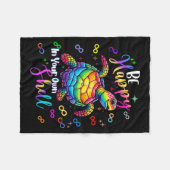 Regenbogenschildkröte sei glücklich in eigener Sch Fleecedecke (Vorderseite (Horizontal))