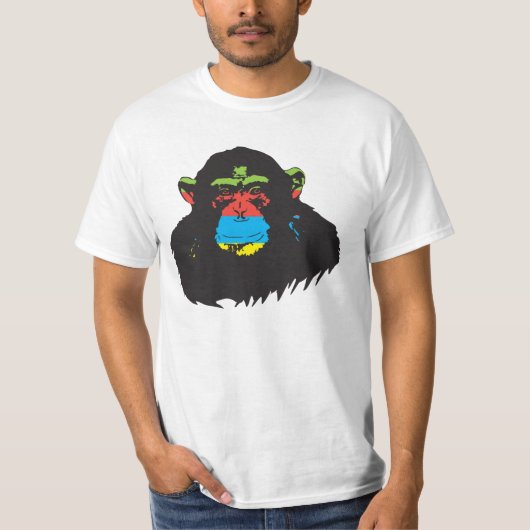 Regenbogenschimpanse T-Shirt (Vorderseite)