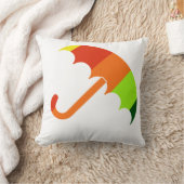 Regenbogenschirm auf weißem Hintergrund Kissen (Decke)