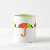 Regenbogenschirm auf weißem Hintergrund Tasse (Zentrum)