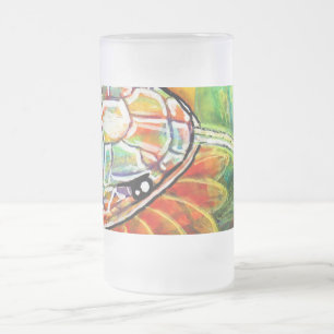 Regenbogenschlange mattglas bierglas