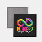 Regenbogenschlange Sei glücklich Autism Awareness  Magnet (Vorderseite/Rückseite)