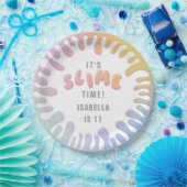 Regenbogenschleim-Party Pappteller (Party)