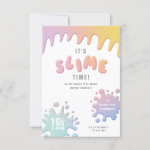 Regenbogenschleimhaut-Party Einladung