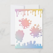 Regenbogenschleimhaut-Party Einladung (Rückseite)