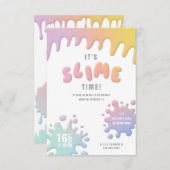 Regenbogenschleimhaut-Party Einladung (Vorne/Hinten)