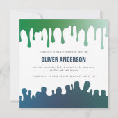 Regenbogenschleimhaut-Party Einladung (Rückseite)