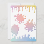 Regenbogenschleimhaut-Party Einladung (Rückseite)