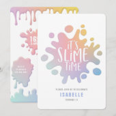 Regenbogenschleimhaut-Party Einladung (Vorne/Hinten)