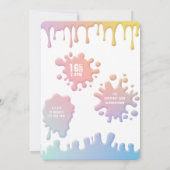 Regenbogenschleimhaut-Party Einladung (Rückseite)